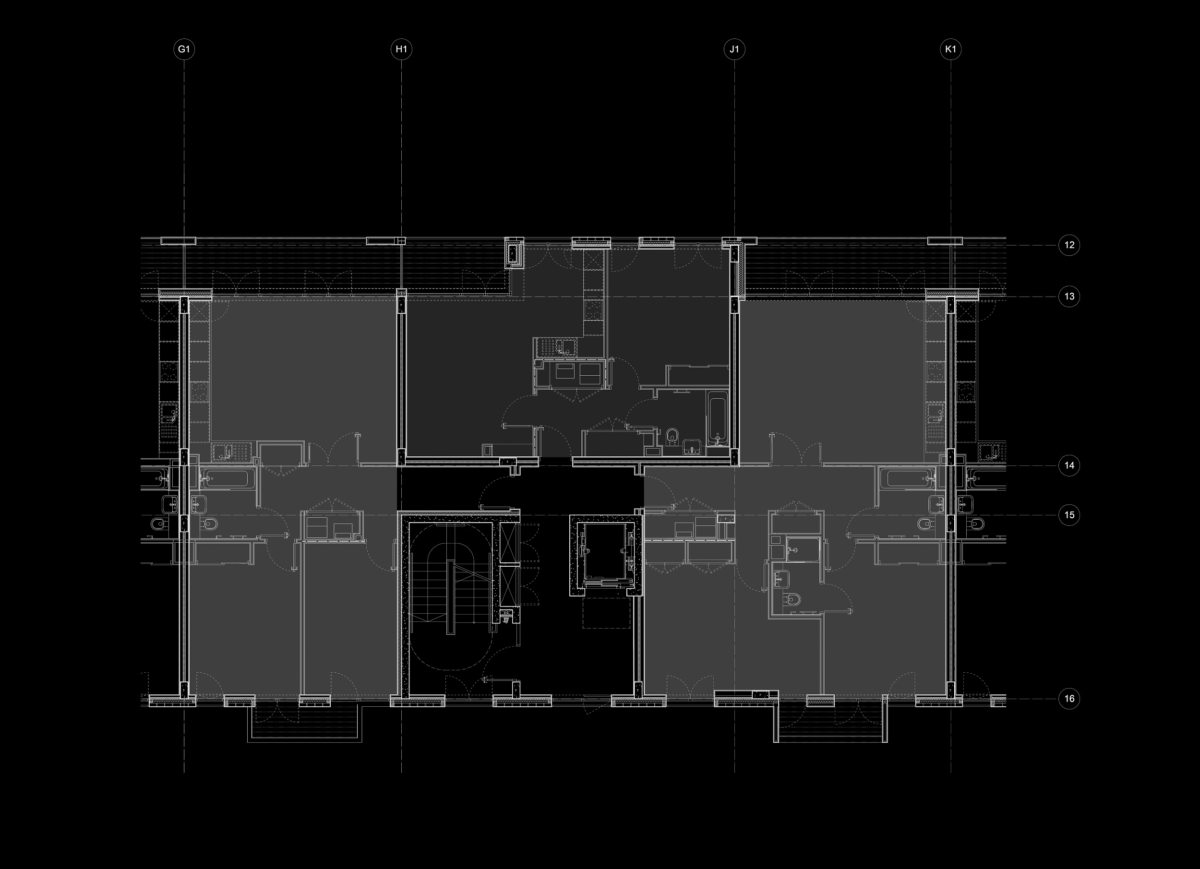 Alison Brooks Architects - Bronte and Fielding House - East Block Plan